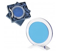 Стела наградная "Round" в подарочной упаковке Цвет: прозрачный, синий